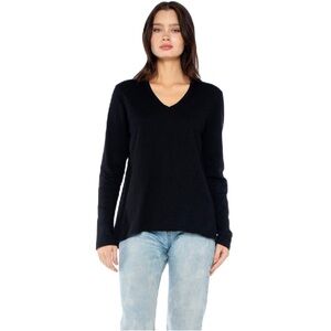 Wilt Black Long Sleeve Shrunken Boyfriend Top Size XS New With Tag Made In USA